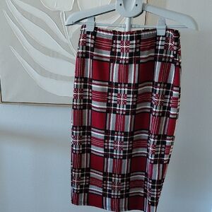 Plaid Red Skirt